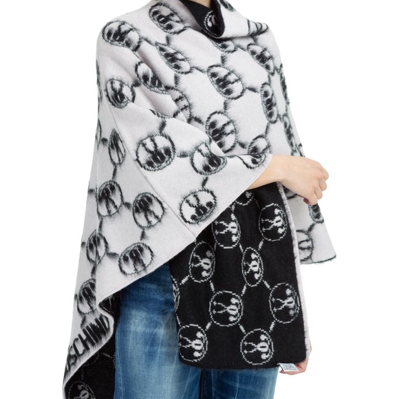 Brand new with tags! Moschino Double Question Mark poncho - Picture 1 of 4